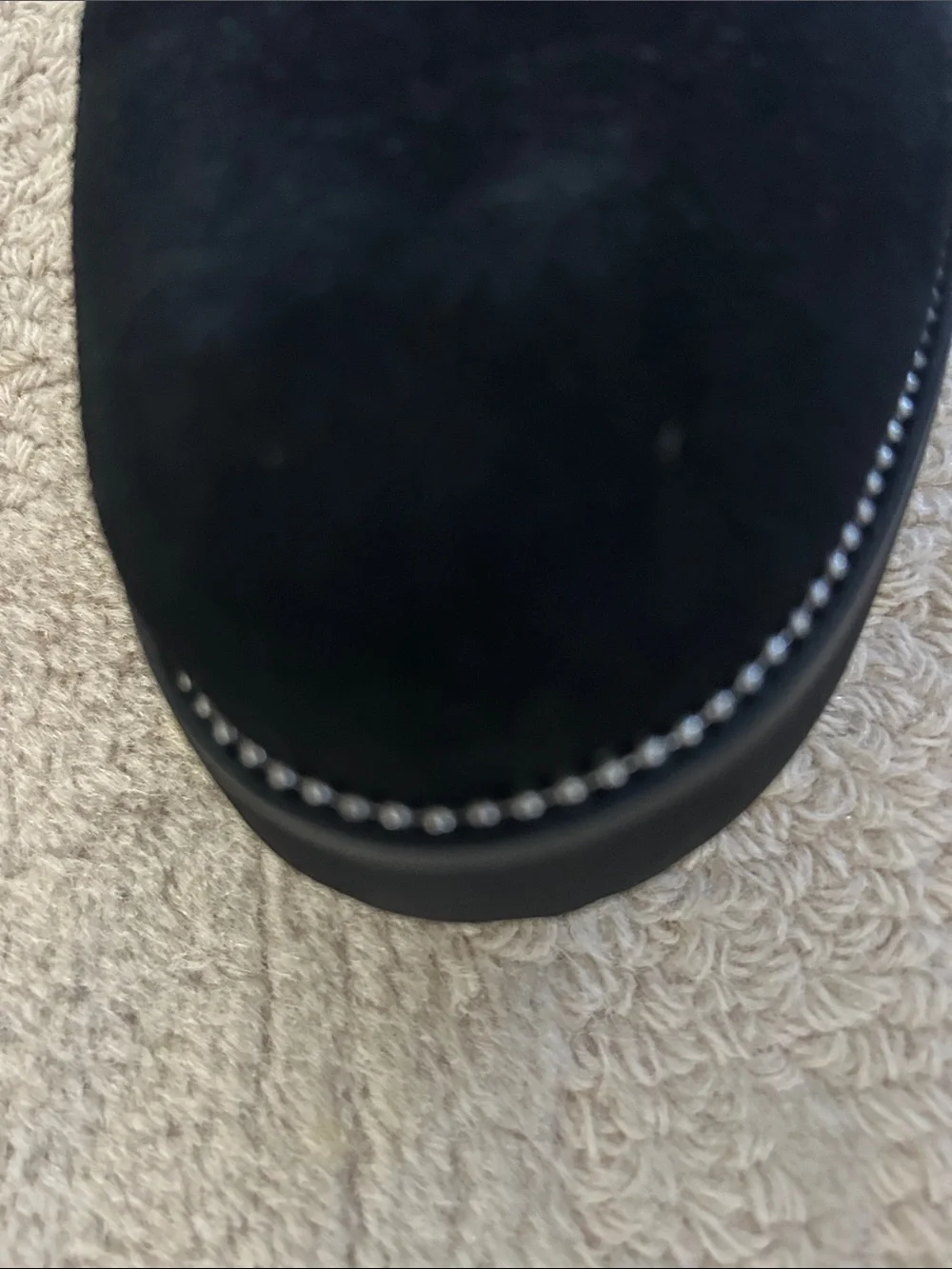 Blondo Black Suede Slip-On Loafers-waterproof